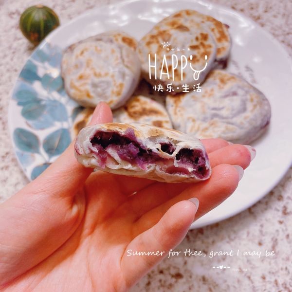 无糖奶香紫薯饼