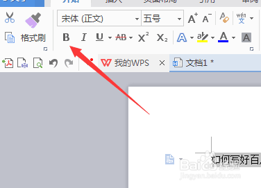如何用WPS把编辑的文字加粗