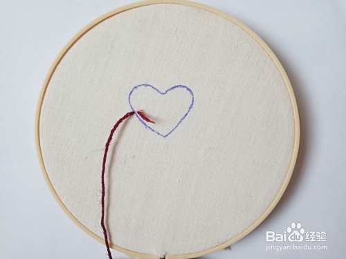 怎样用士麦那绣刺绣爱心