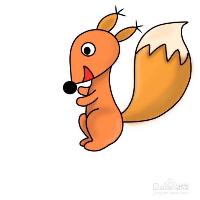 “小松鼠”怎么画？