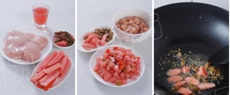 朴素泡菜的华丽变身。【泡菜炒鸡丁】
