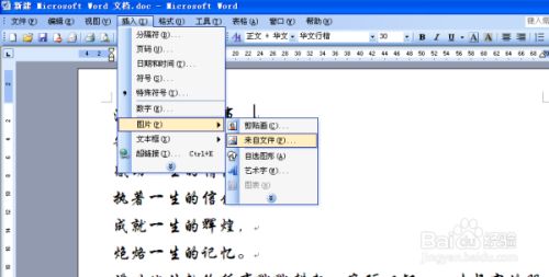 Word文档中怎么插入手写签名 百度经验