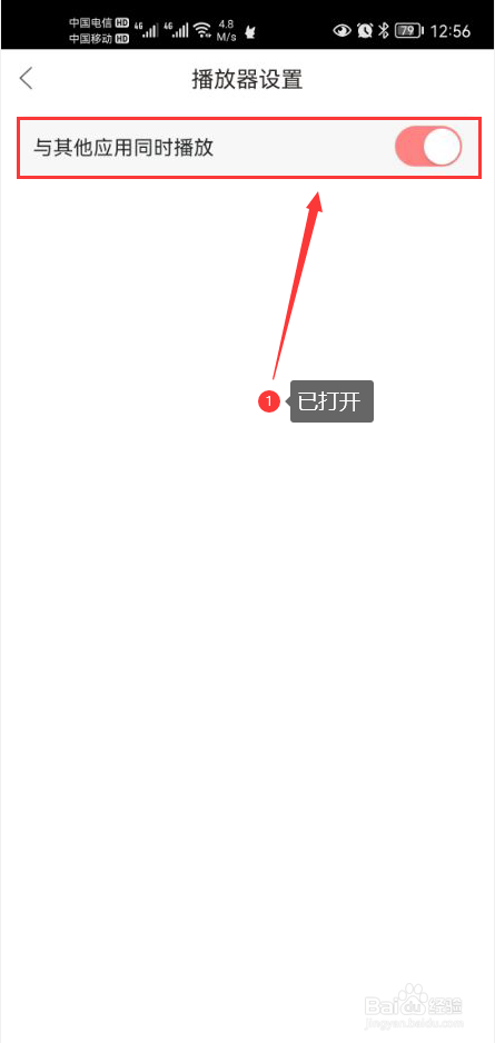 漫播怎么打开与其他应用同时播放功能