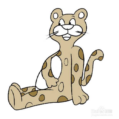 卡通豹子的简笔画
