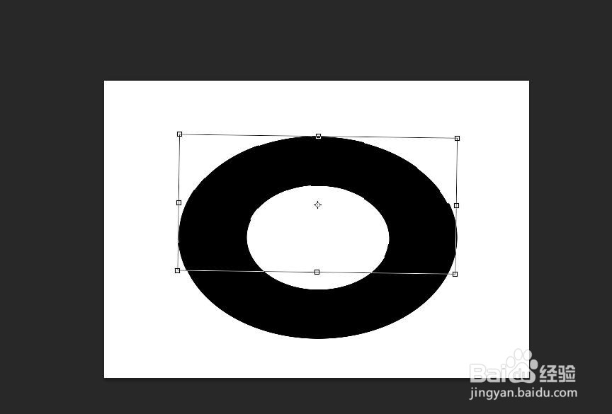 用PS如何快速做出一个空心的椭圆？