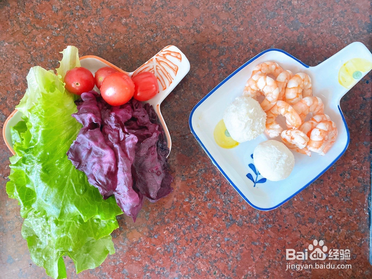 虾仁山药球沙拉