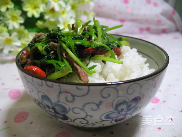 香辣肉丝盖饭