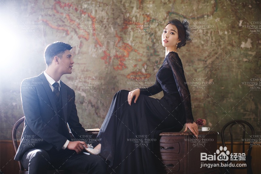 拍韩式婚纱照可以穿黑色婚纱吗?