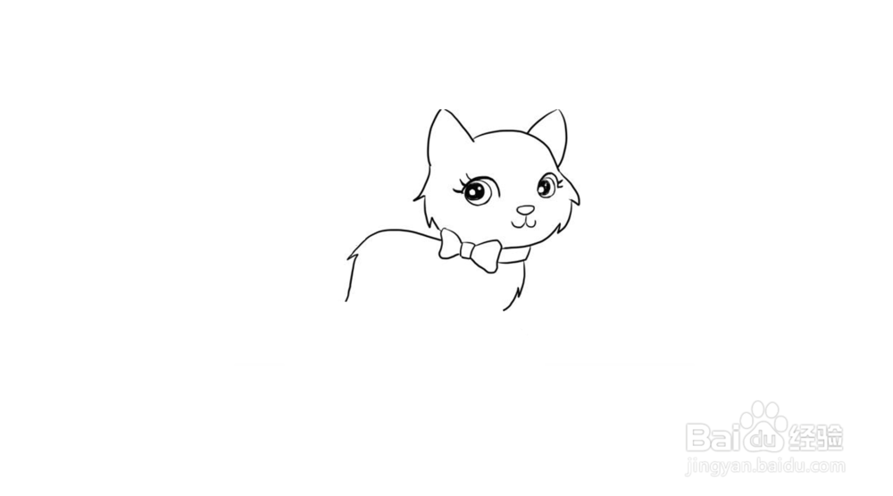 可爱小猫简笔画教程