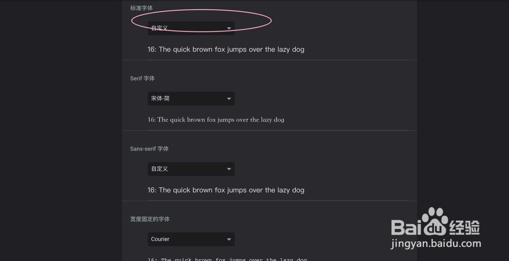 苹果电脑谷歌浏览器怎么自定义字体