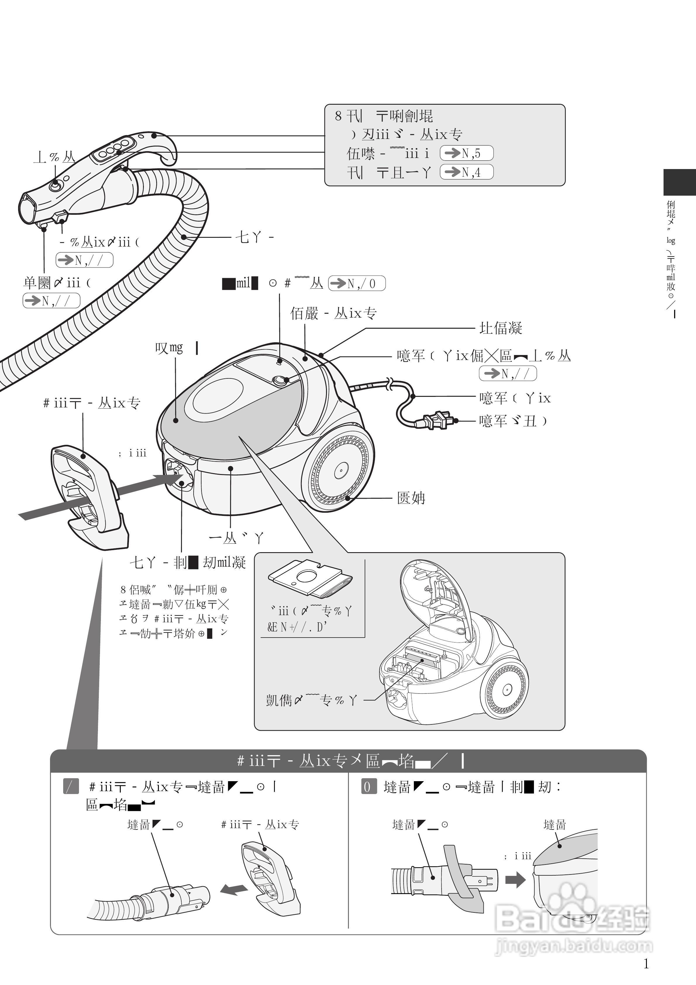 HITACHI日立电气扫除机CV-PM8说明书:[1]