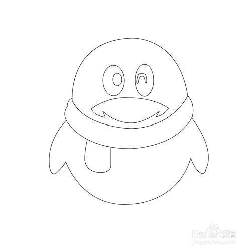 如何画qq企鹅简笔画