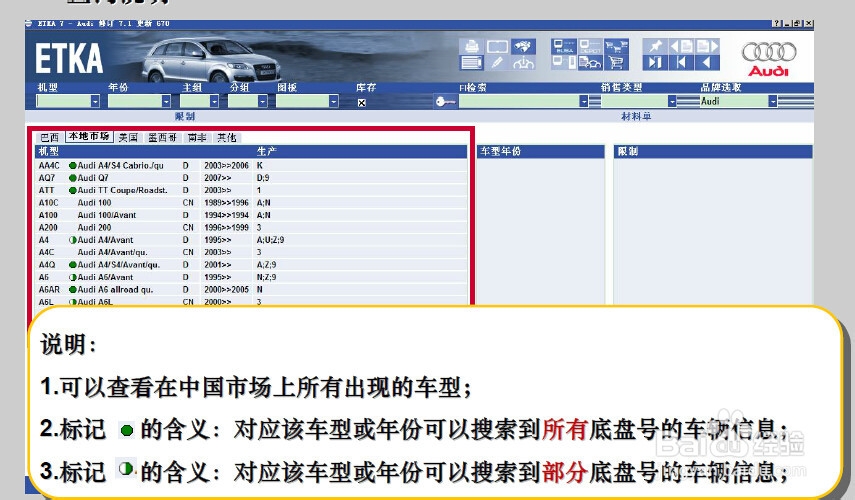 ETKA系统应用：[1]界面介绍