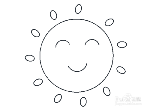 太阳简笔画图片