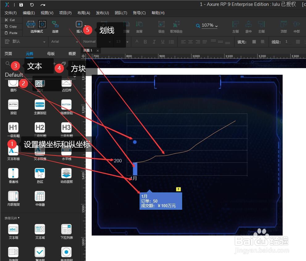 axure如何制作精美的大屏报表以及图表