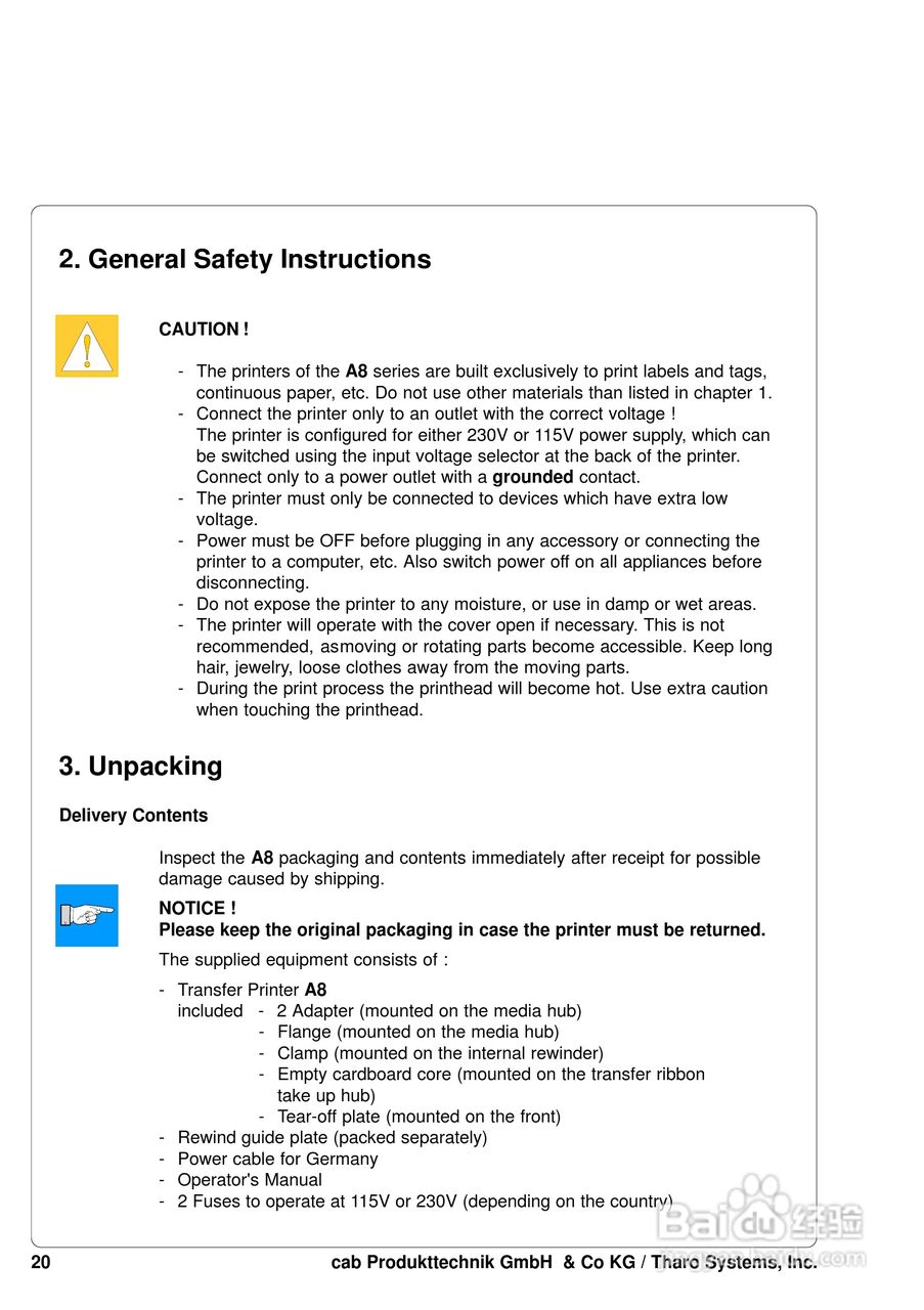 cab A8200打印机使用说明书:[2]