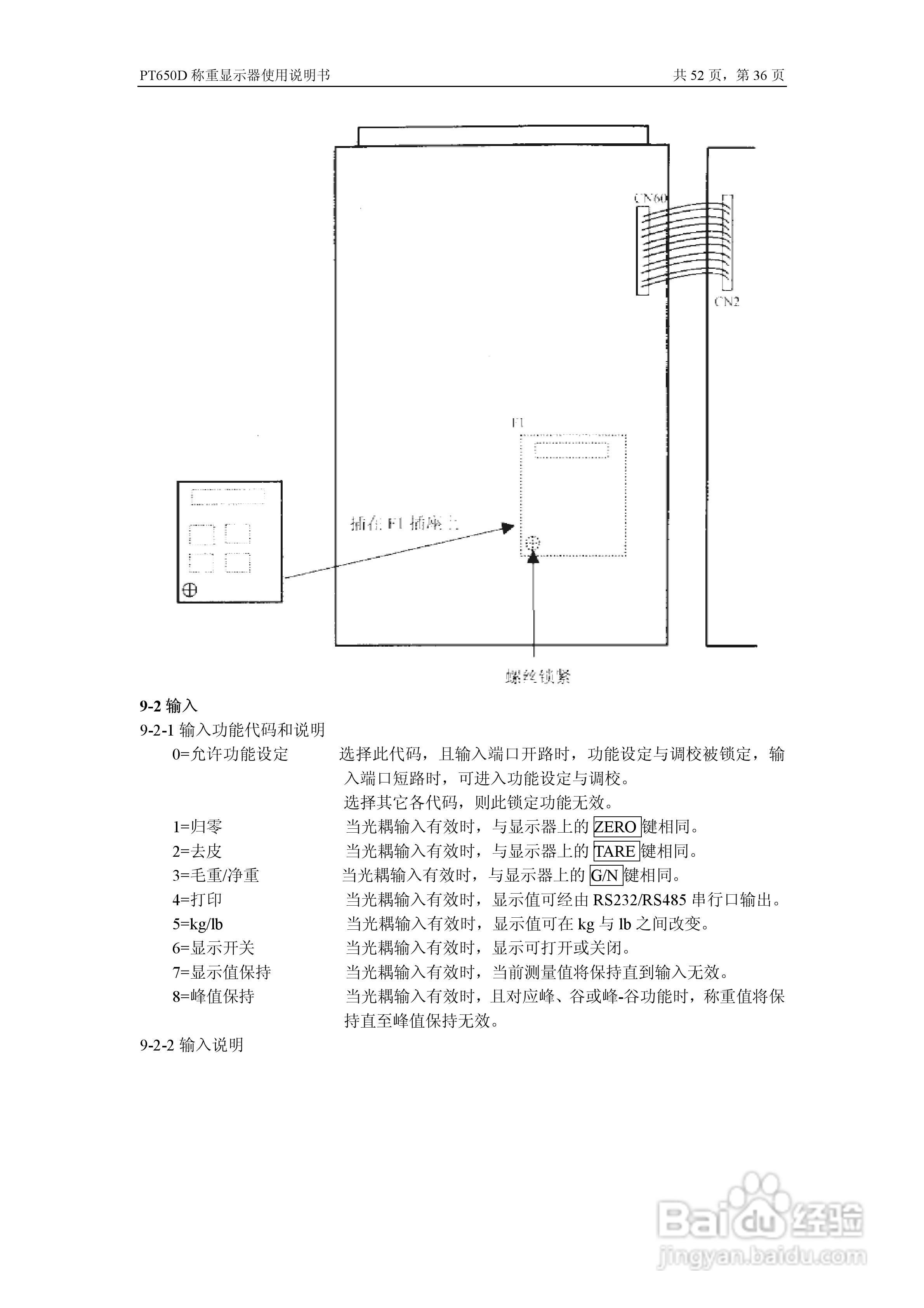 PT650D称重仪表说明书:[4]
