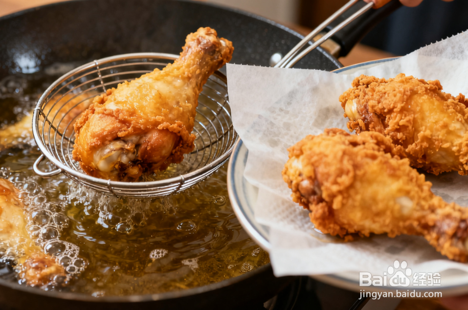 炸鸡腿怎么炸才外脆里嫩?多汁不柴,不回软