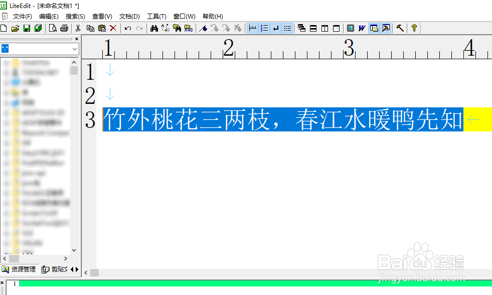 如何在LiteEdit工具设置文档的字体大小