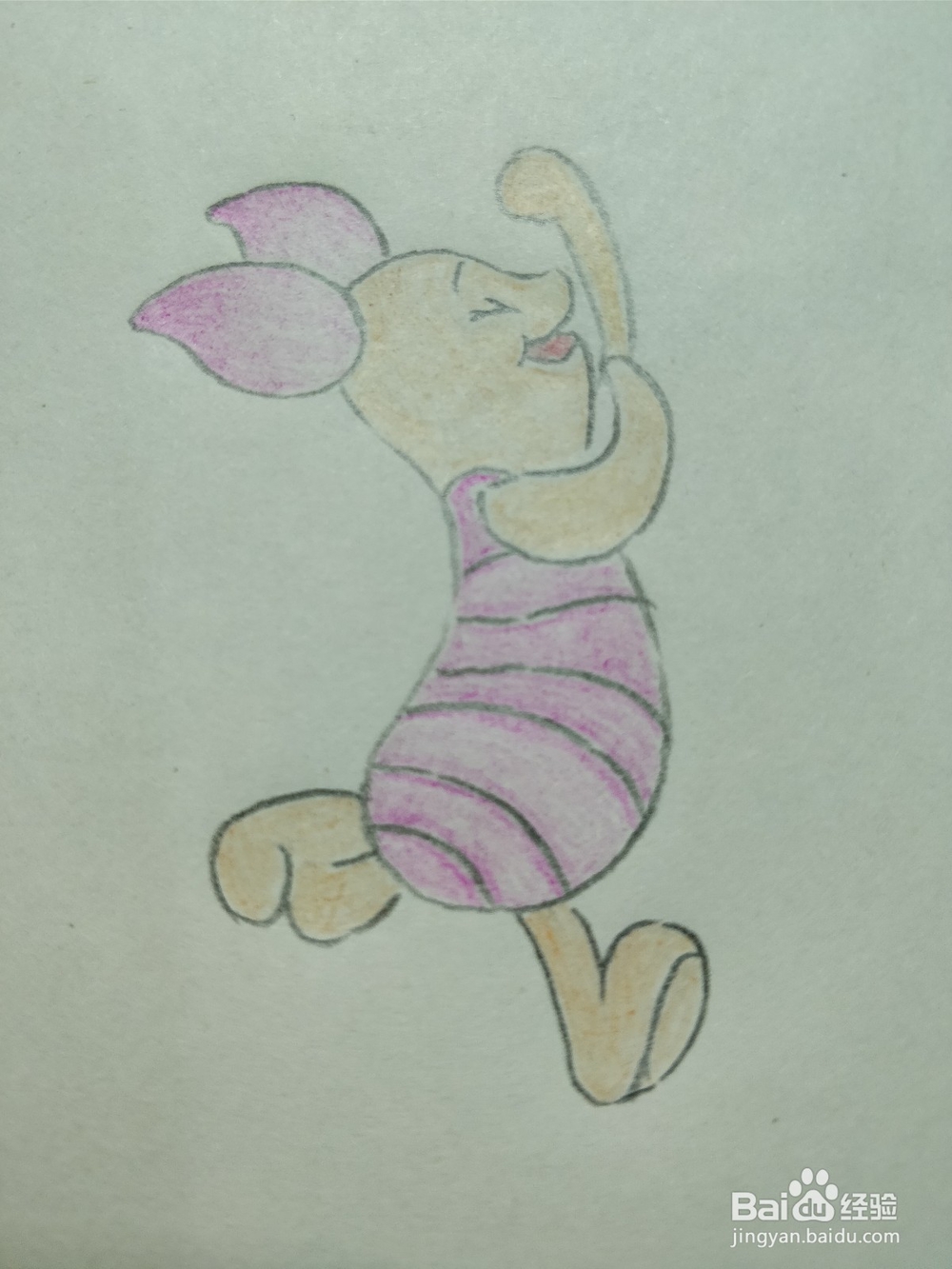 简笔画画卡通维尼熊的朋友——小猪