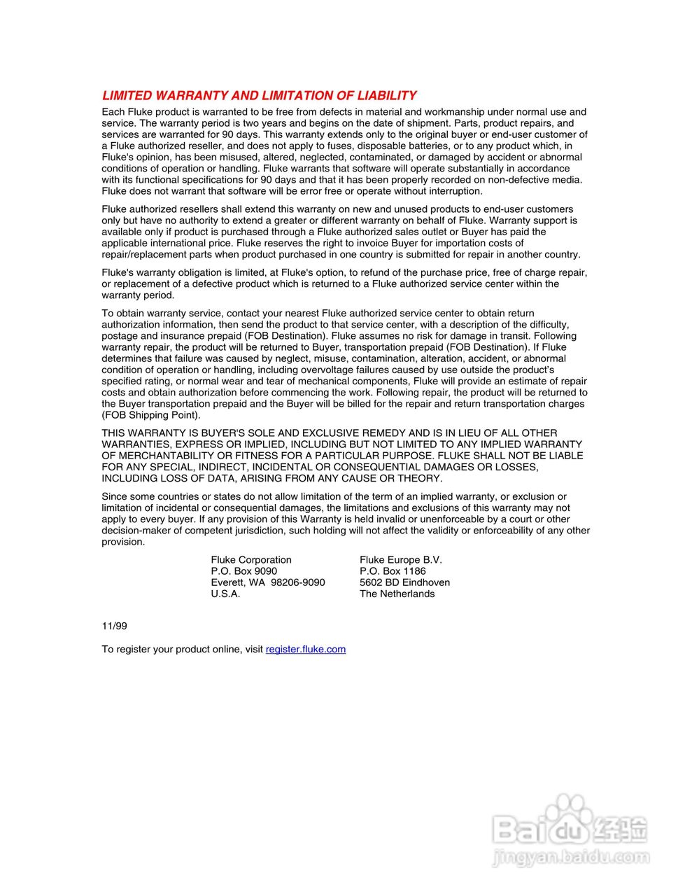 便携电能质量分析仪Fluke1760说明书:[1]