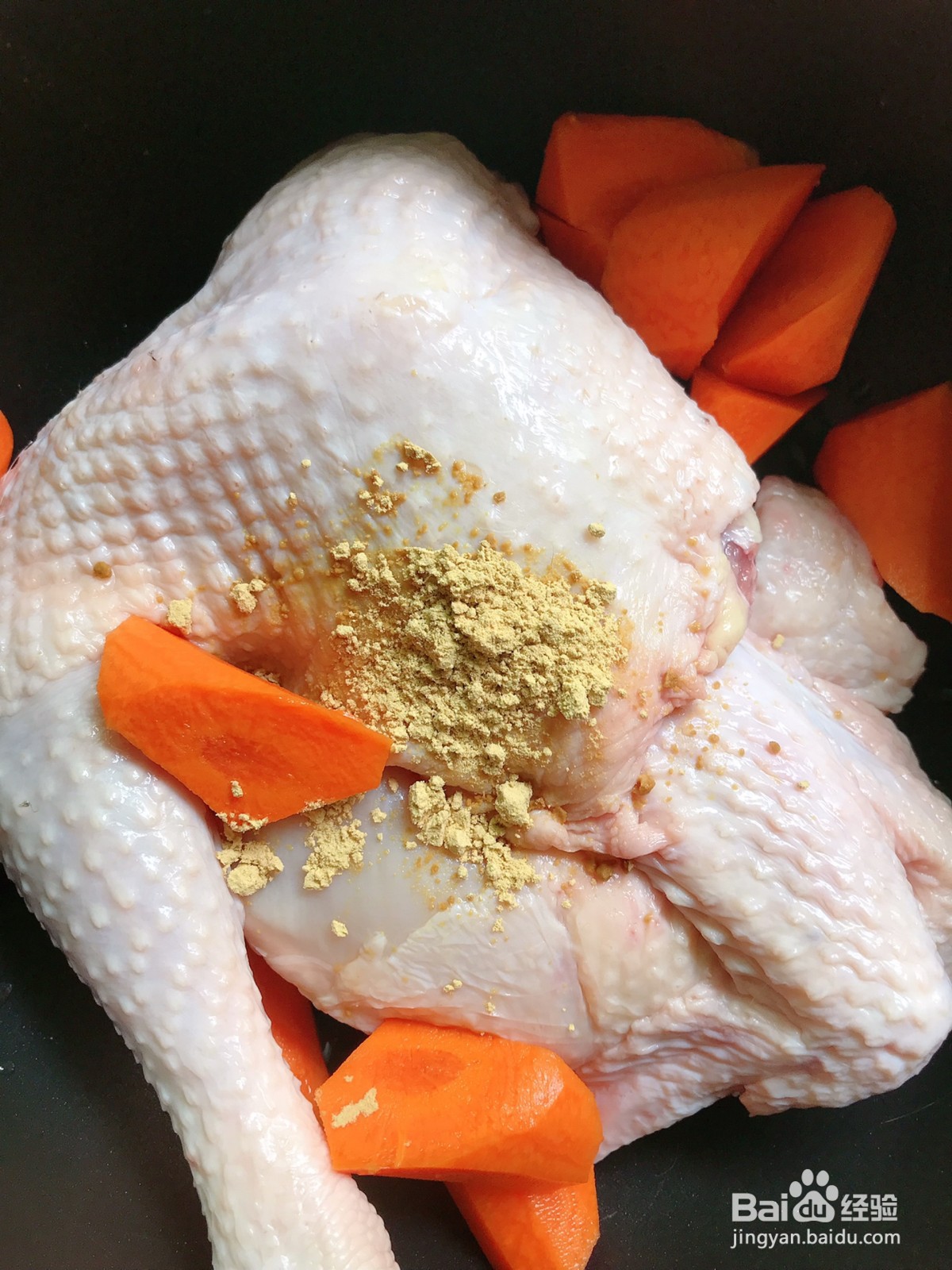 胡萝卜炖鸡汤的做法