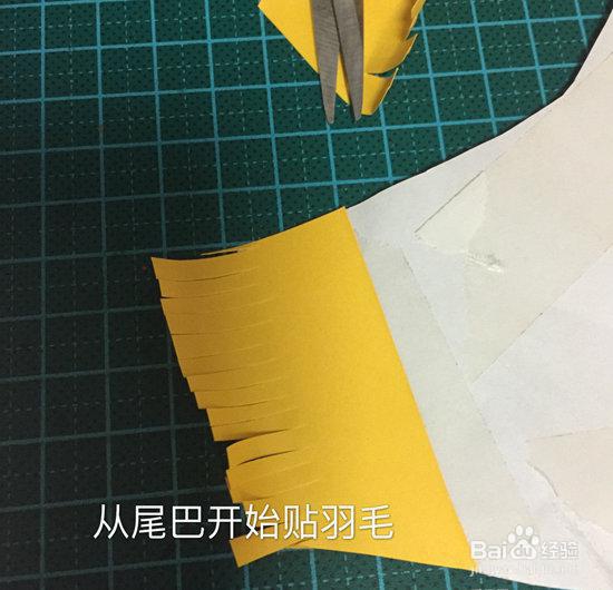 鸡拼贴手工画制作教程