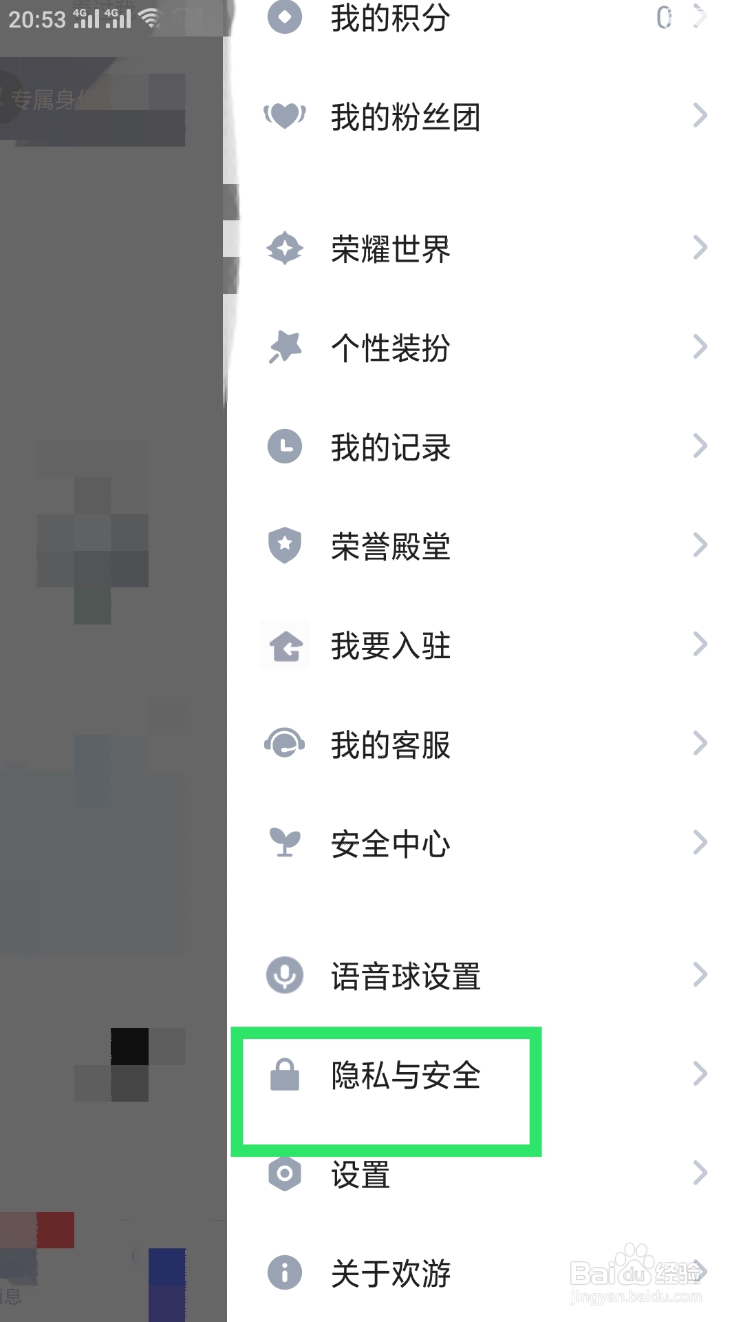 欢游在哪里设置玩伴可见
