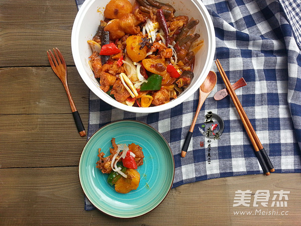 新疆大盘鸡的做法