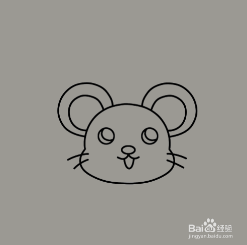 如何手工画坐等红包的老鼠的简笔画？