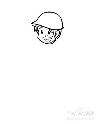 送披萨的外卖小哥的简笔画