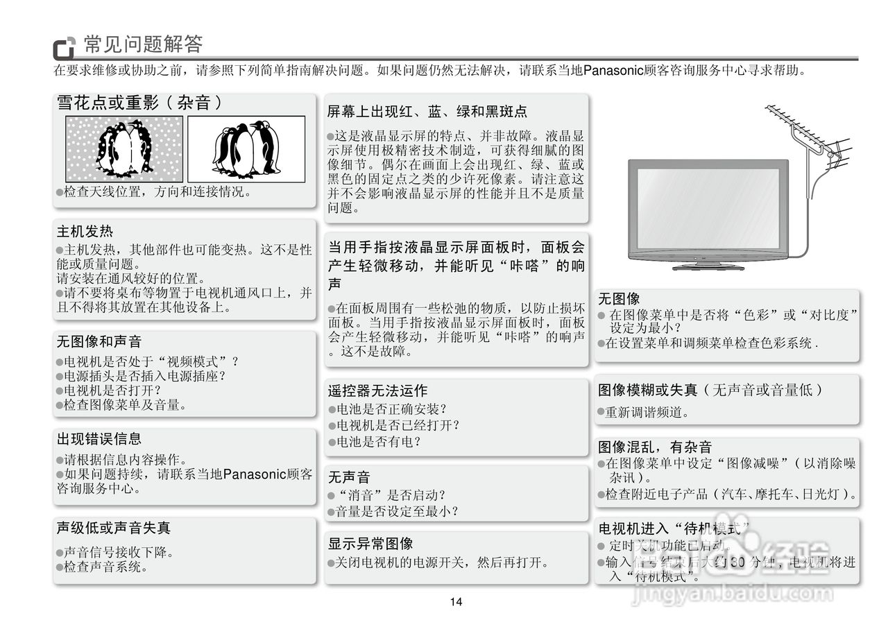 松下th-l32c8c液晶彩电使用说明书