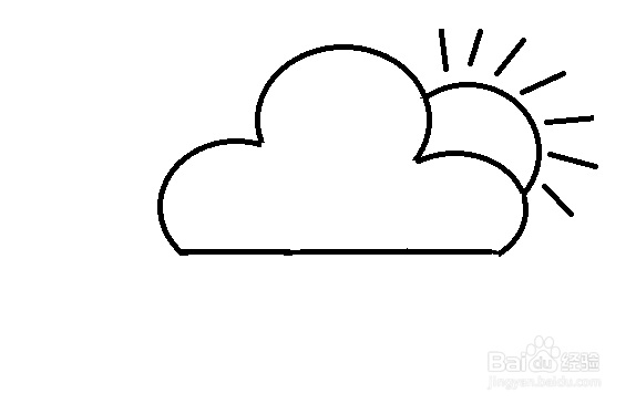 如何画太阳雨的简笔画