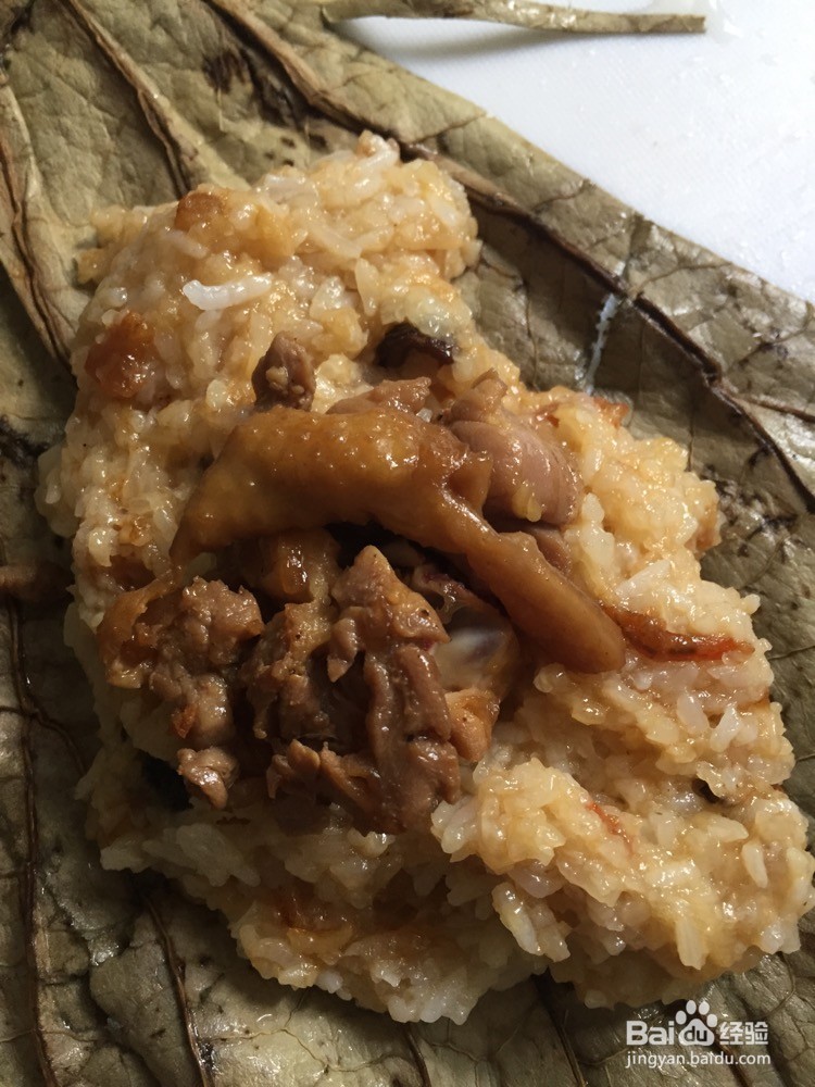 荷叶糯米鸡的做法