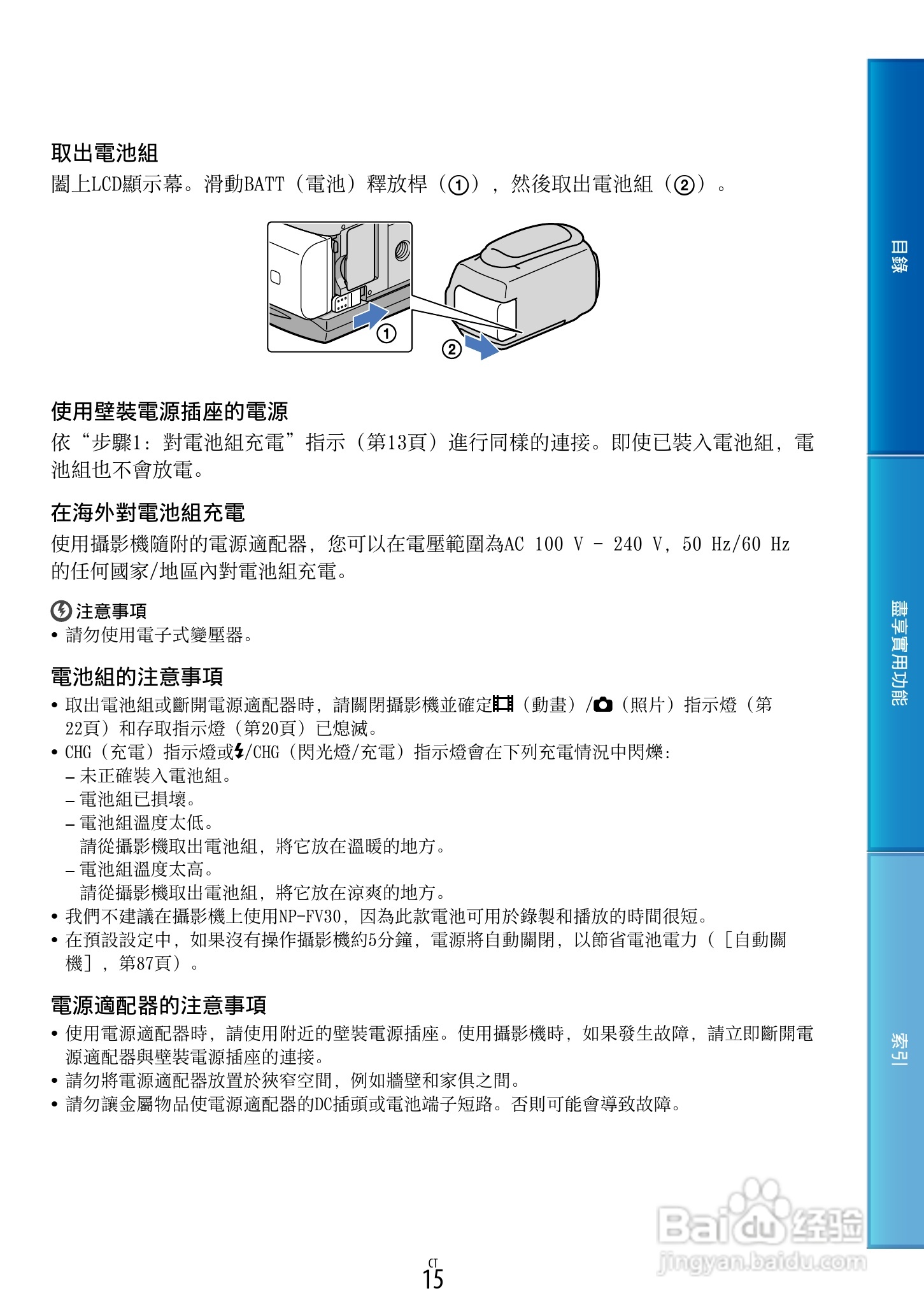 SONY HDR-CX360摄像机说明书:[2]