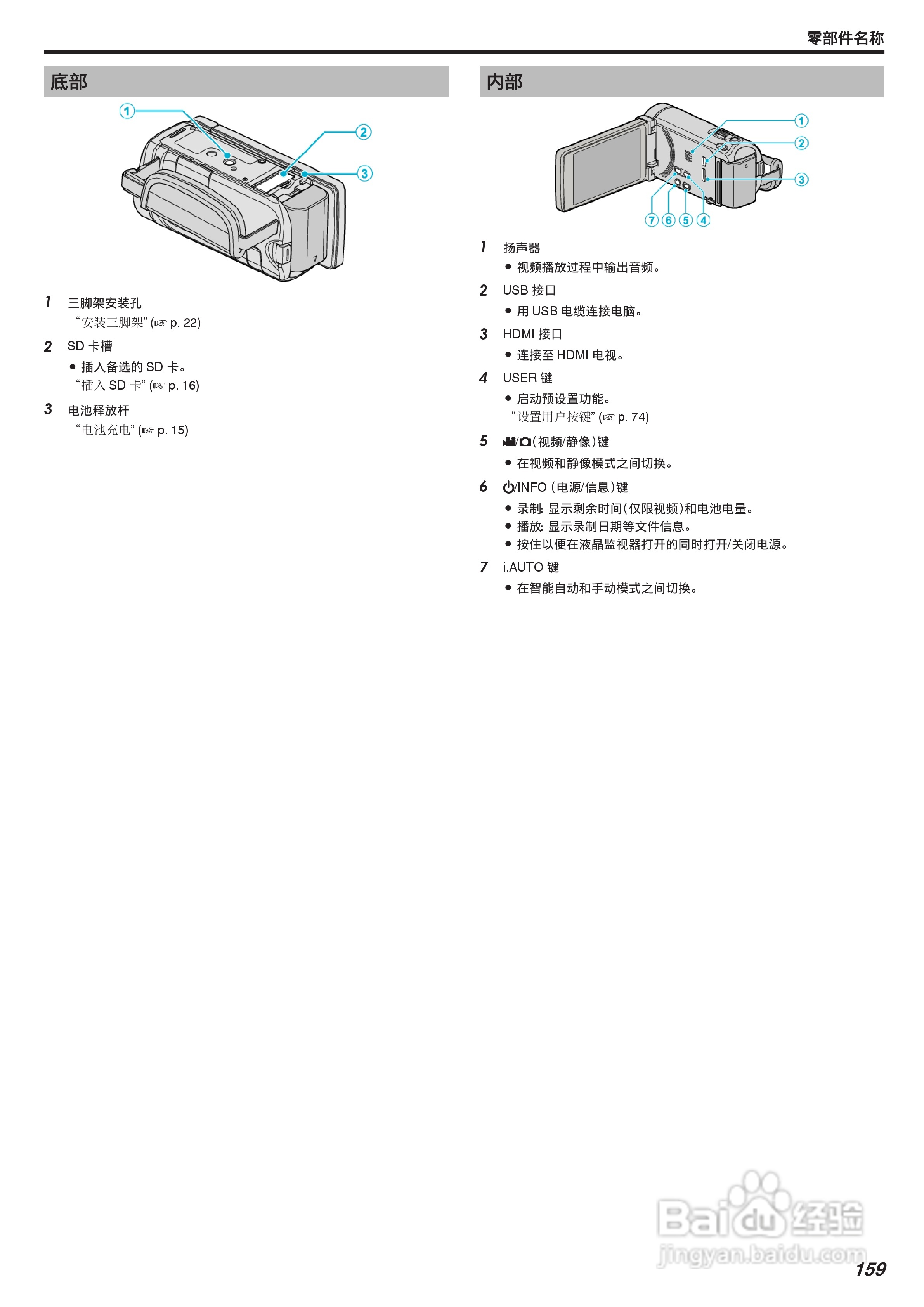 JVC GZ-HM855数码摄像机说明书:[16]