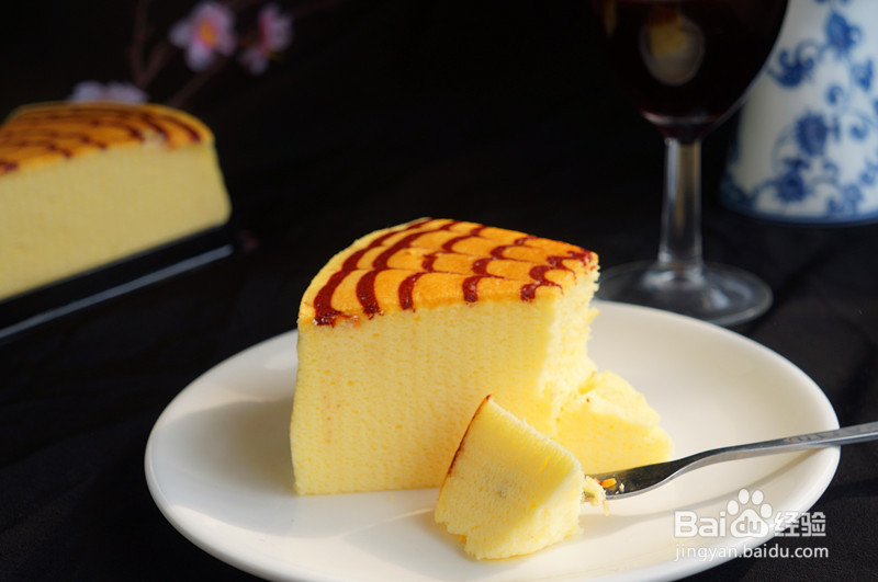 拉花轻乳酪蛋糕+的做法