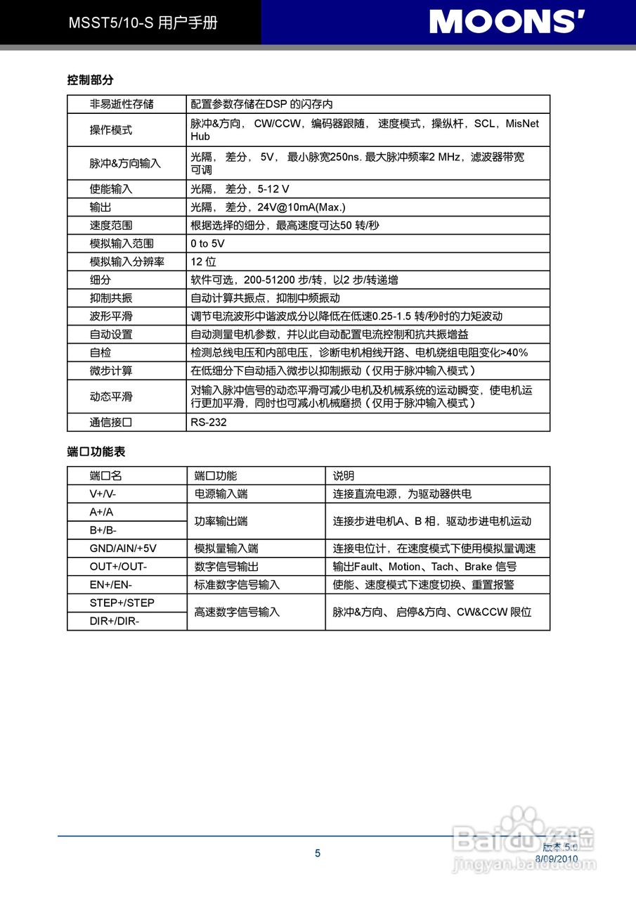 MSST5/10-S 步进电机驱动器用户手册:[1]