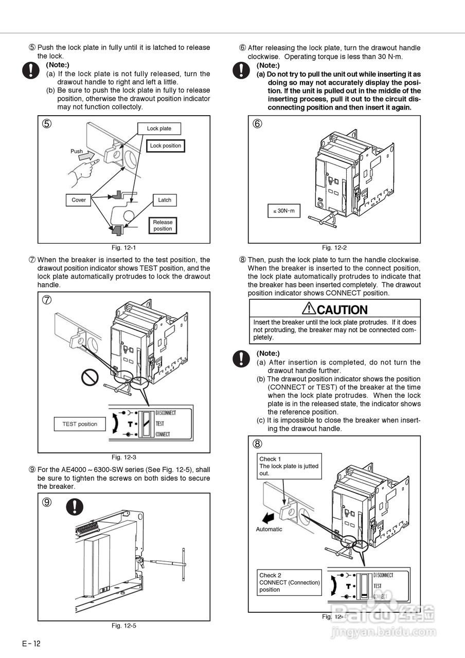 三菱 Type AE-SW低压空气断路器使用说明书:[2]