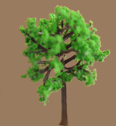 模型树干粘树粉的方法