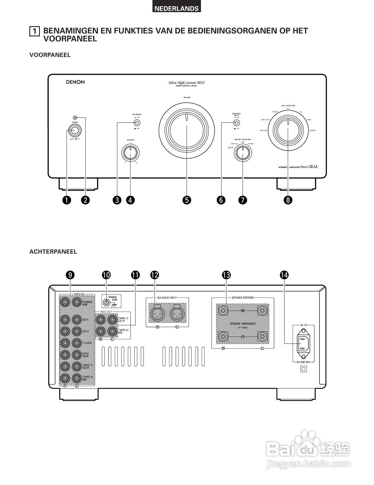 天龙PMA-SA1型音响说明书:[3]