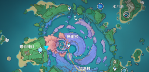 原神2.1稻妻隐藏任务远海牧人的宝藏宝箱位置图