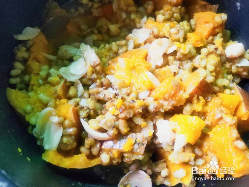 南瓜百合绿豆羹---便秘小菜谱