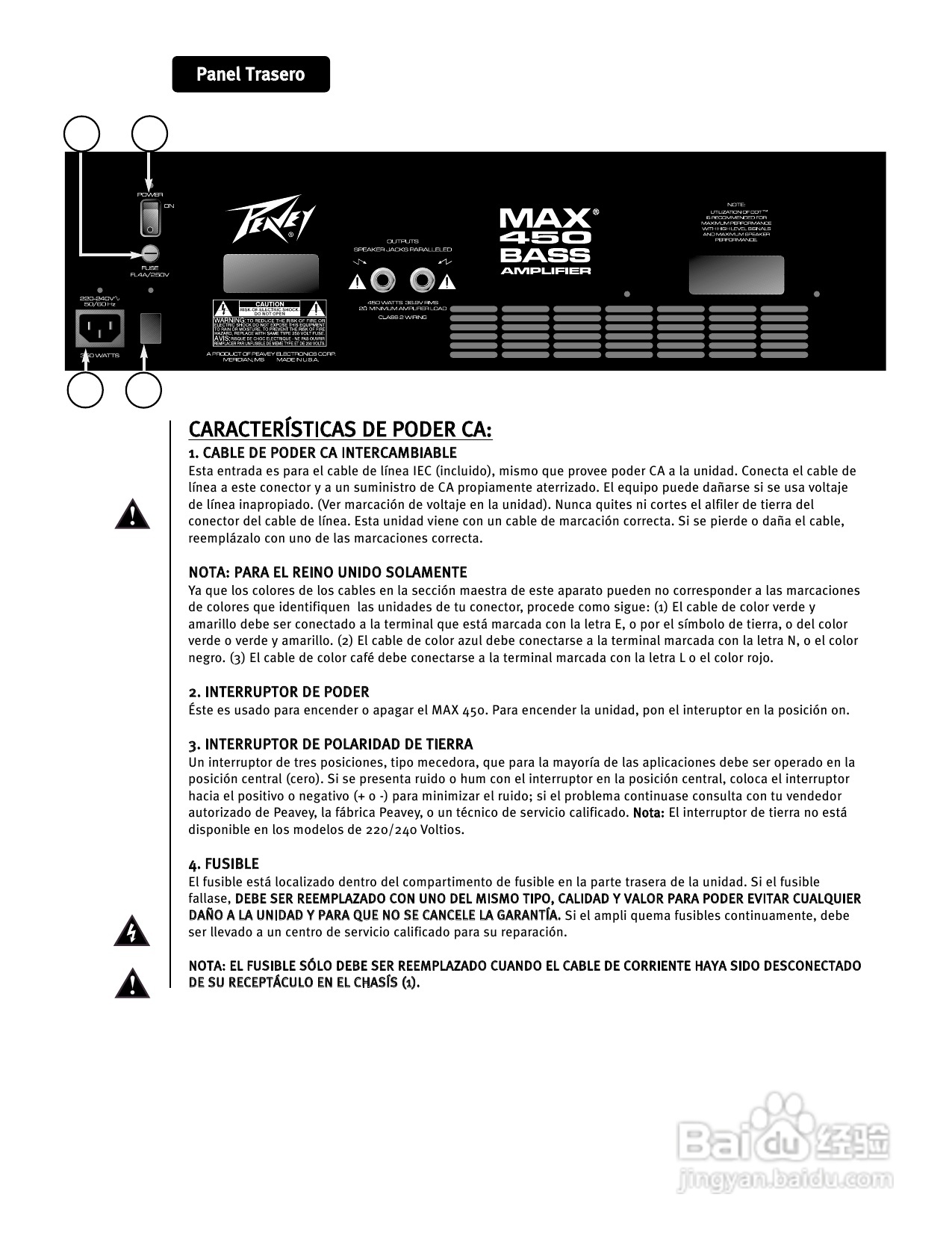 百威Max 450型音响说明书:[1]