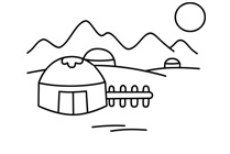 怎么画蒙古包的简笔画
