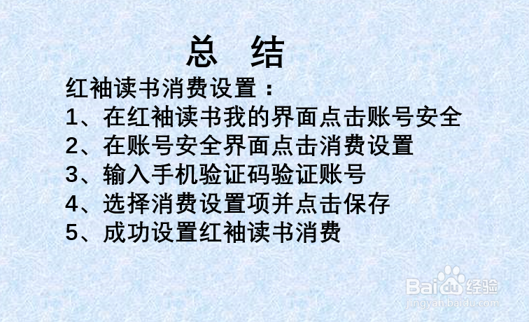 红袖读书如何进行消费设置？