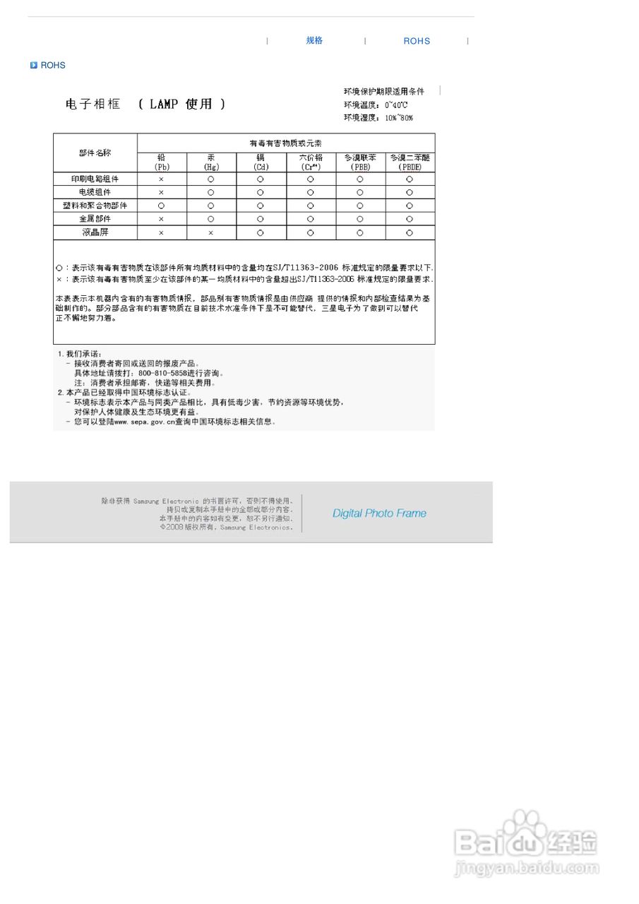 三星SPF-85P数码相框使用说明书:[3]