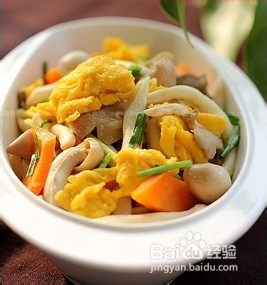肾炎饮食吃什么好2——鸡蛋炒双菇