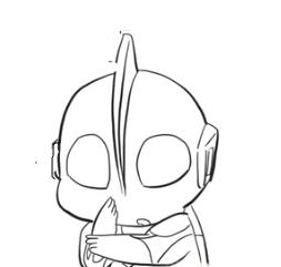 教你迪迦奥特曼卡通简笔画