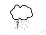 简笔画怎么画天气图标，雷雨天气